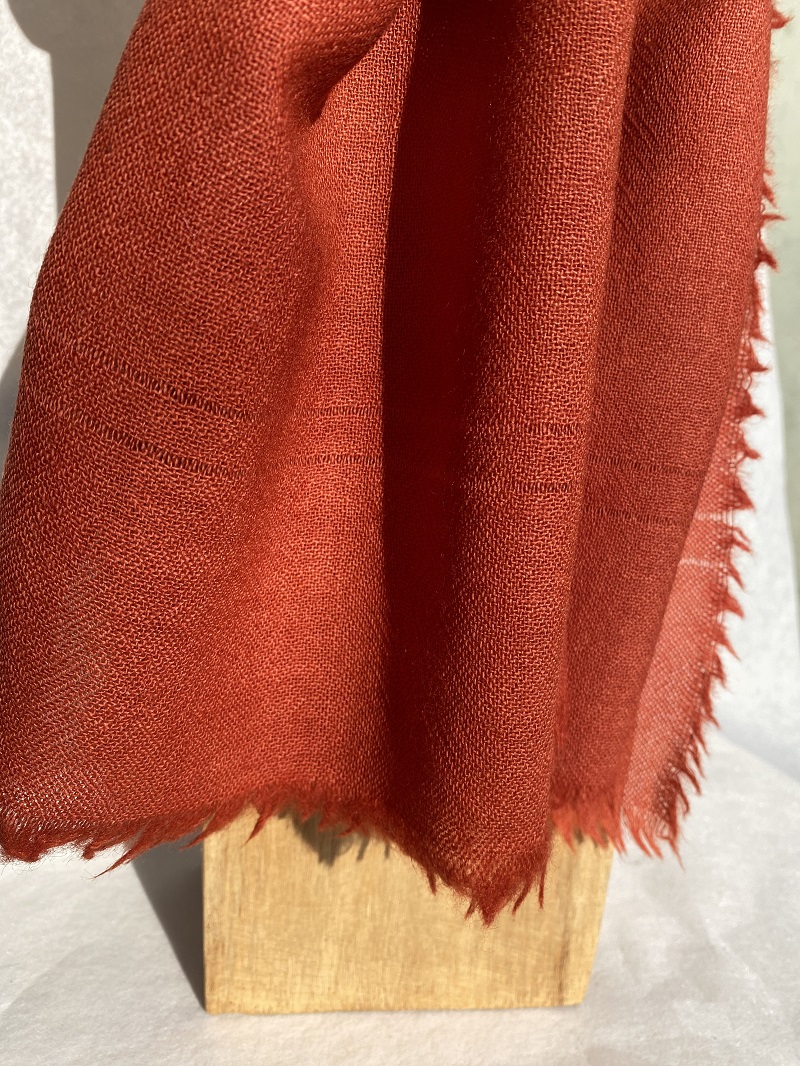 foulard laine garance rouge orange  jours peregreen