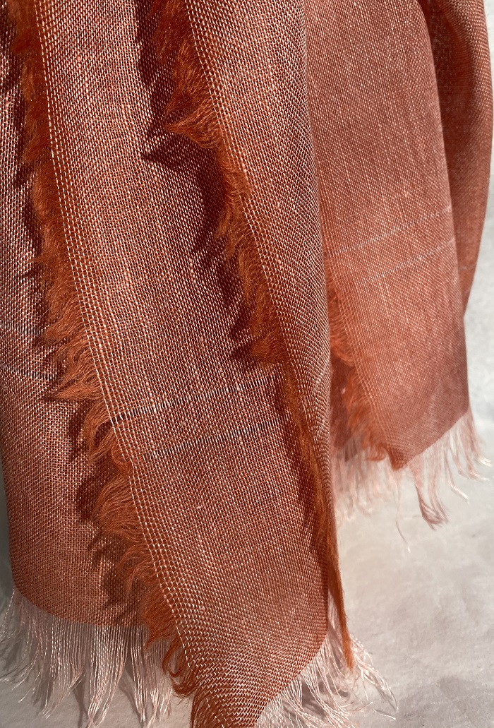 foulard rose lin alpaga detail peregreen