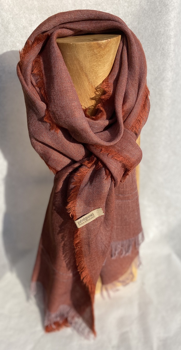 foulard grenat clair lin alpaga 2511 peregreen