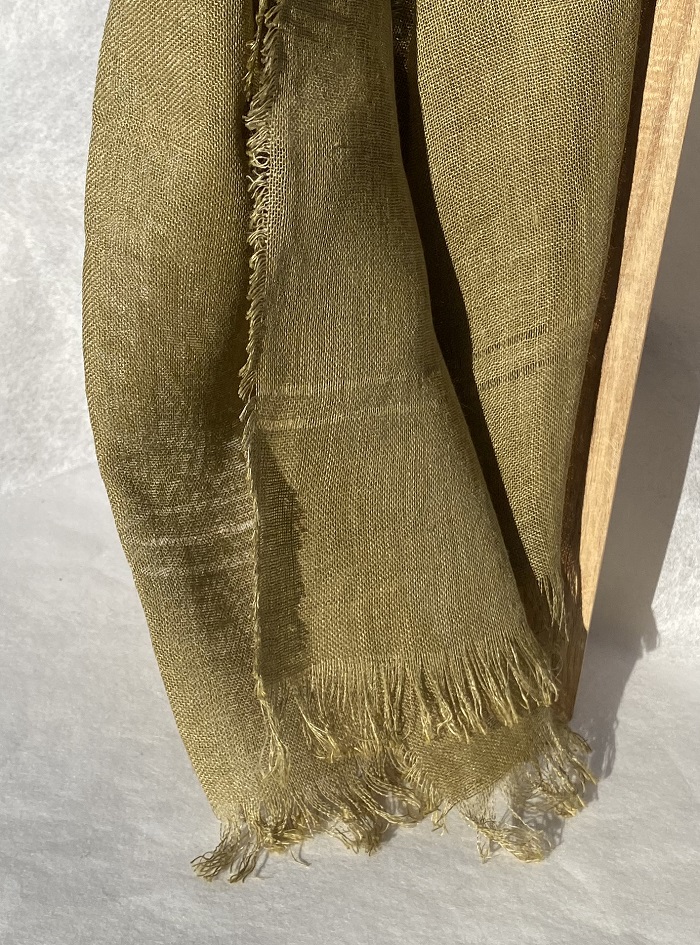 foulard lin vert clair peregreen detail