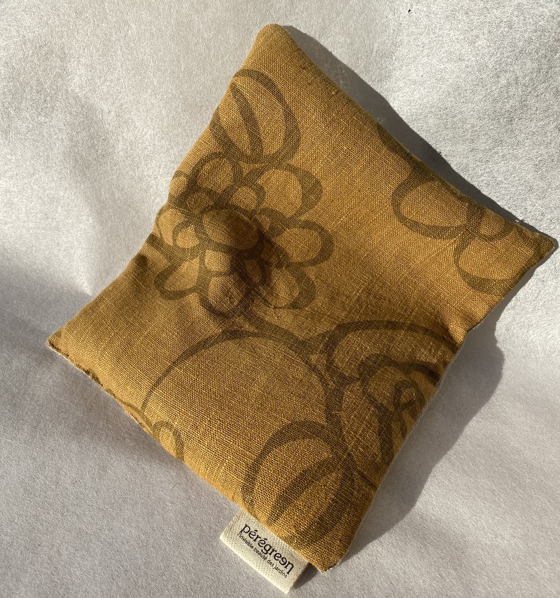 Bouillotte sèche en lin - orangé