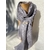 foulard lin alpaga bleu gris noix de galle de chêne