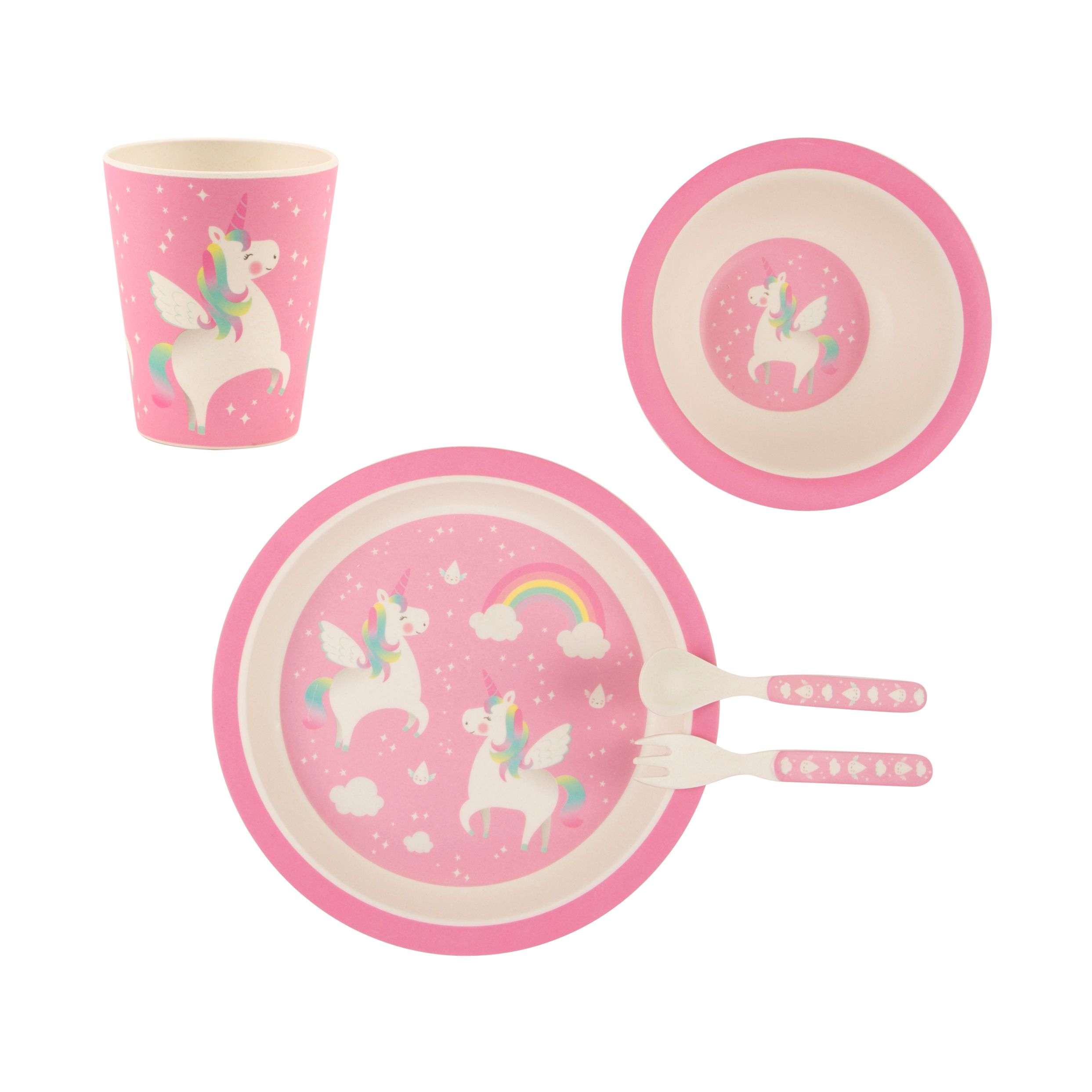 Coffret Vaisselle en Bambou Licorne