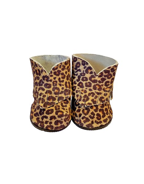 Boots boho cuir leopard