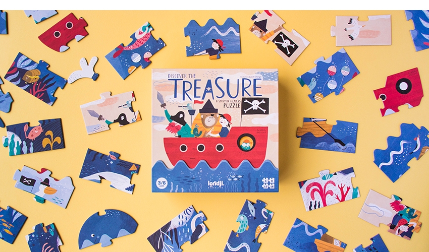 Discover the treasure (Découvre le trésor) 40 pièces de 3 à 6 ans