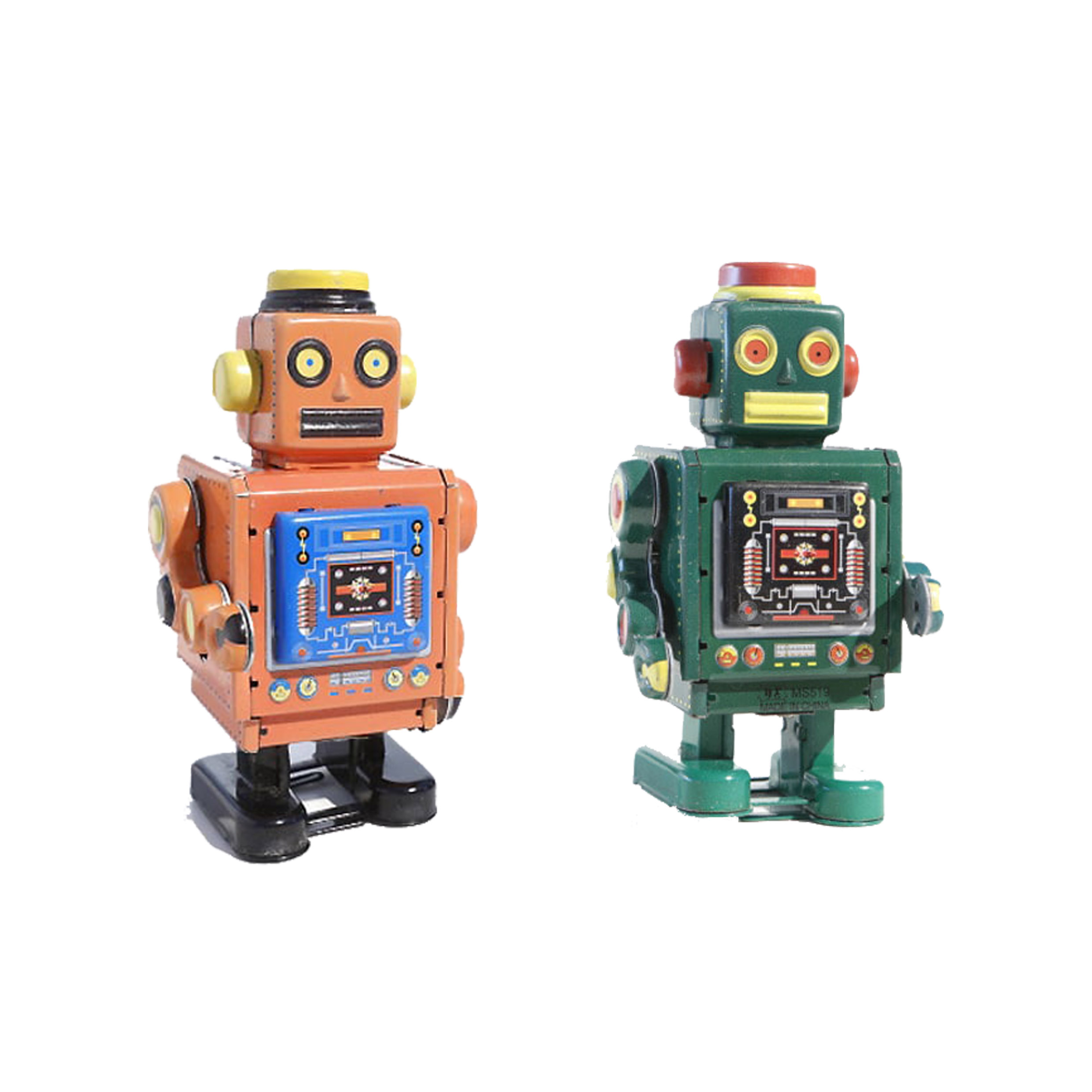 robot orange et vert