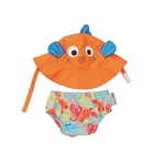 Couche culotte et Bob anti Uv Poisson