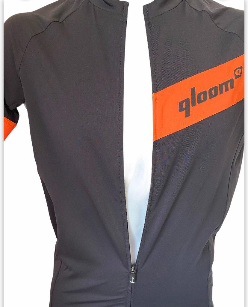 t-shirt QLOOM cyclisme fraser noir ouvert