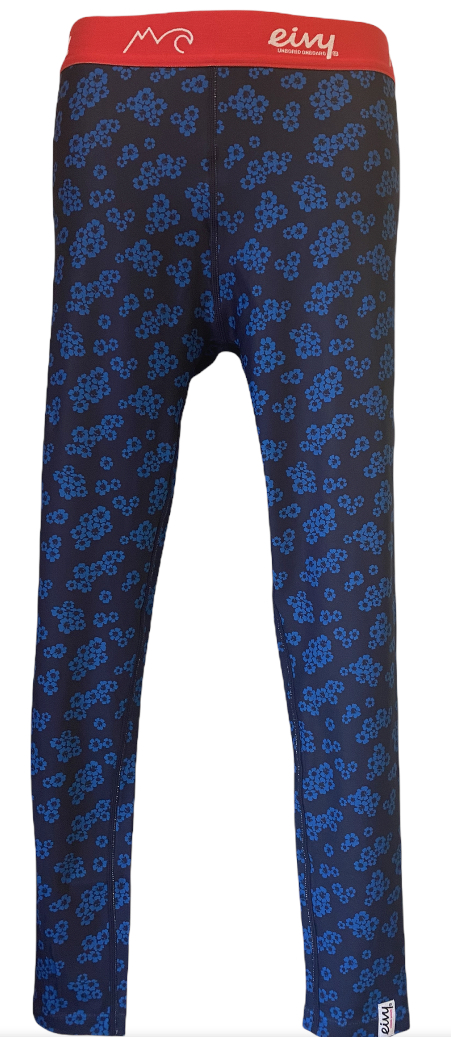 Pantalon thermique Eivy couleur fleurs bleu Taille XS