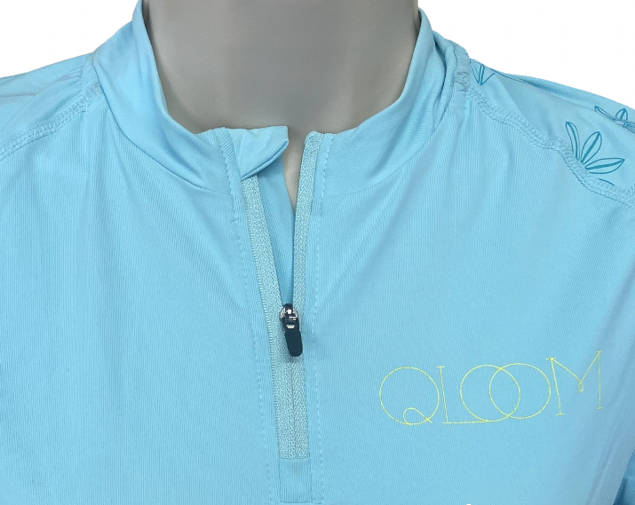 T-Shirt-cycliste-femme-ice-blue-Qloom-noosa-taille-S-zip