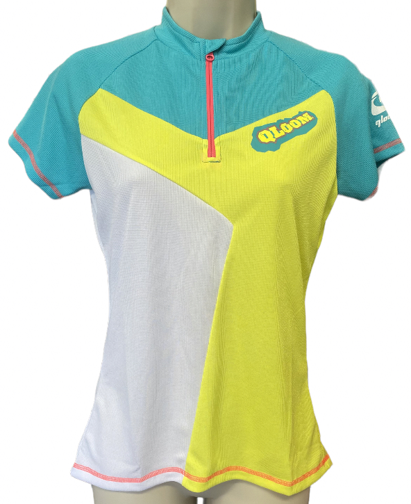 T-Shirt cycliste femme blanc Qloom Night Cliff taille S