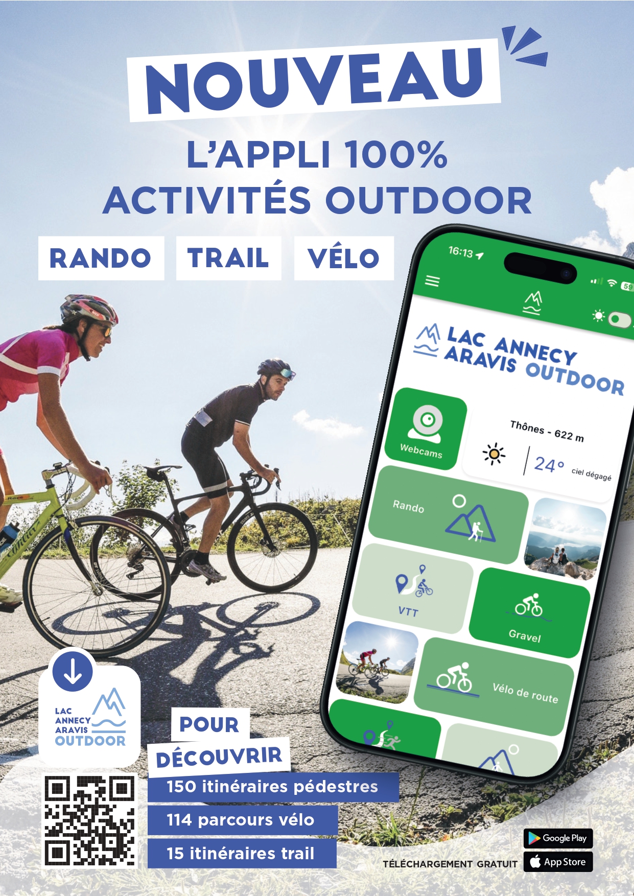Appli 100% Activités Outdoor - Vélo - Rando - Trail