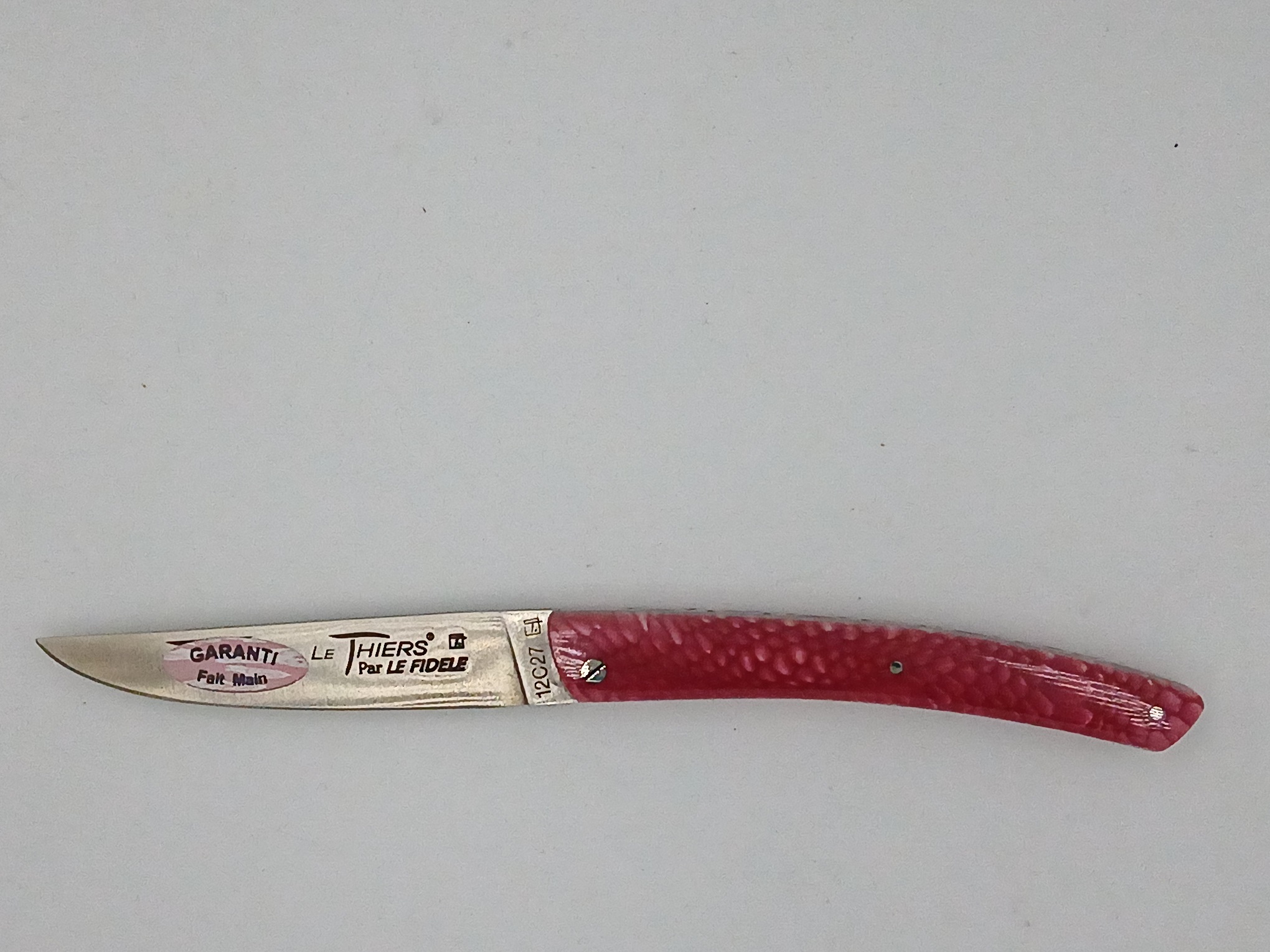 Couteau Thiers serpent rose 11c recto