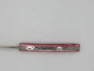 Guillochage couteau Thiers serpent rose 11c