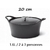 Cocotte cuisinox 20cm noire