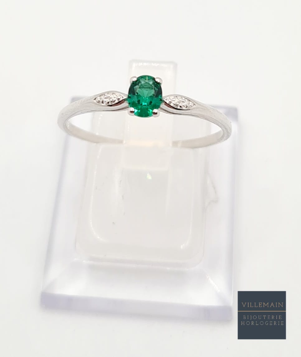 Bague verte online femme