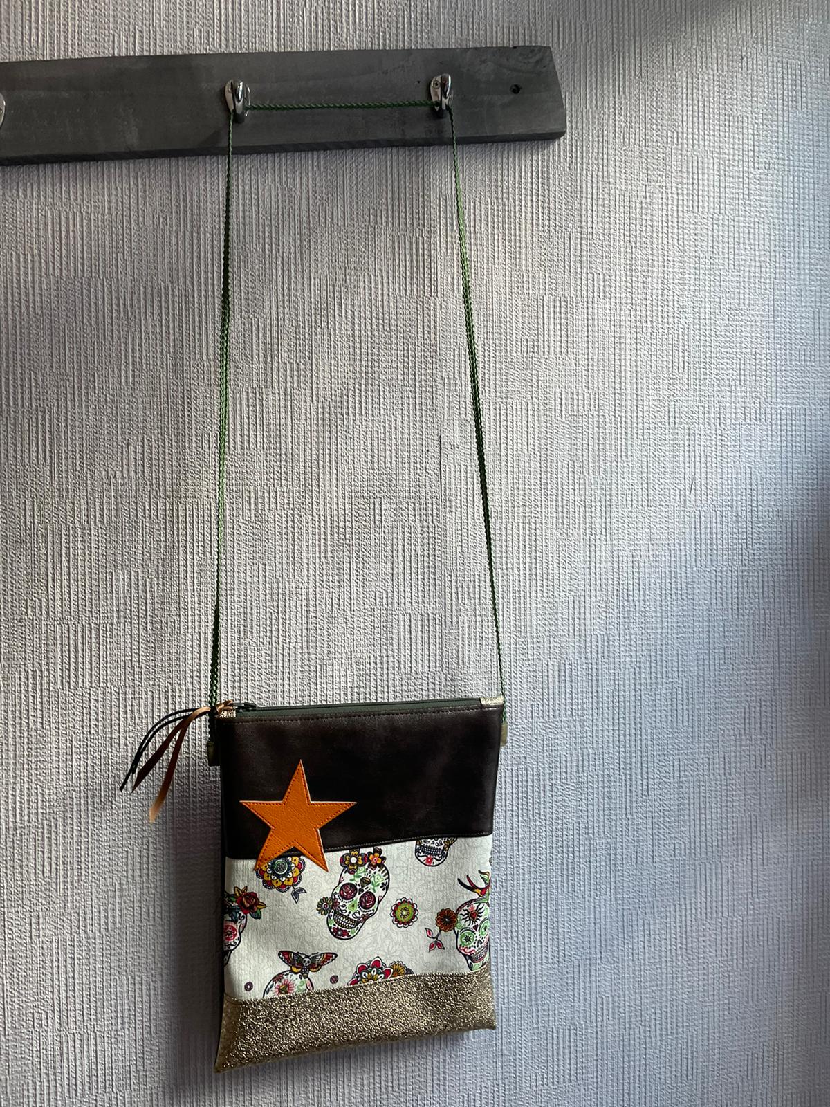 Sac bandoulière Calavera Etoile Orange