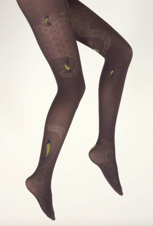 Collants Prune Poisson Berthe aux Grands Pieds