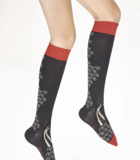 Chaussettes Haute Laine peignée - La baleine - Berthe aux Grands Pieds