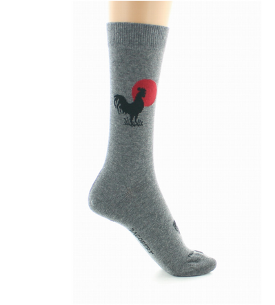 Chaussettes Coton - Coq Anthracite/Noir - Dagobert à l\'envers