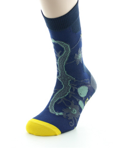 Chaussettes Coton Fil d\'Ecosse - Fleurs mosaïques - Berthe aux grands pieds