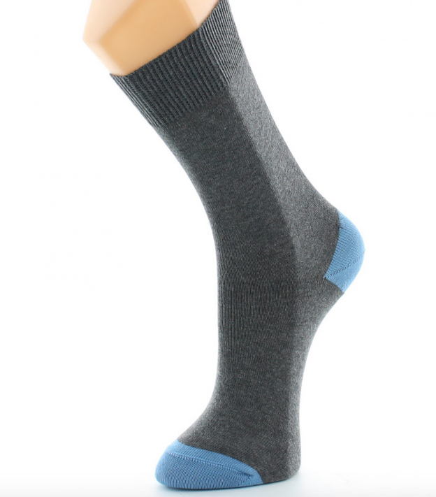 Chaussettes Coton - Unies Gris/Ciel - Berthe aux Grands Pieds