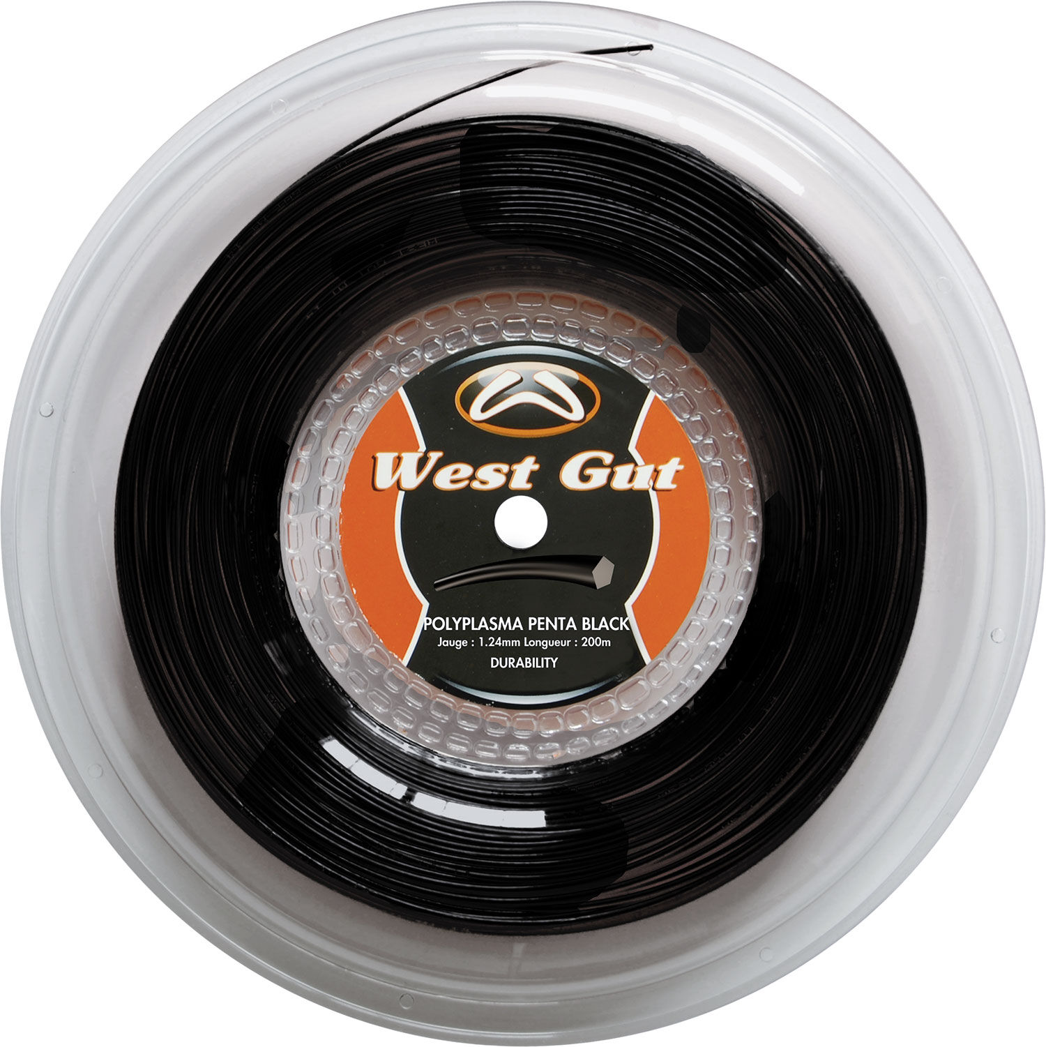 CORDAGE WEST GUT MT 18 POLY BLACK PENTA 1.24MM (200M)