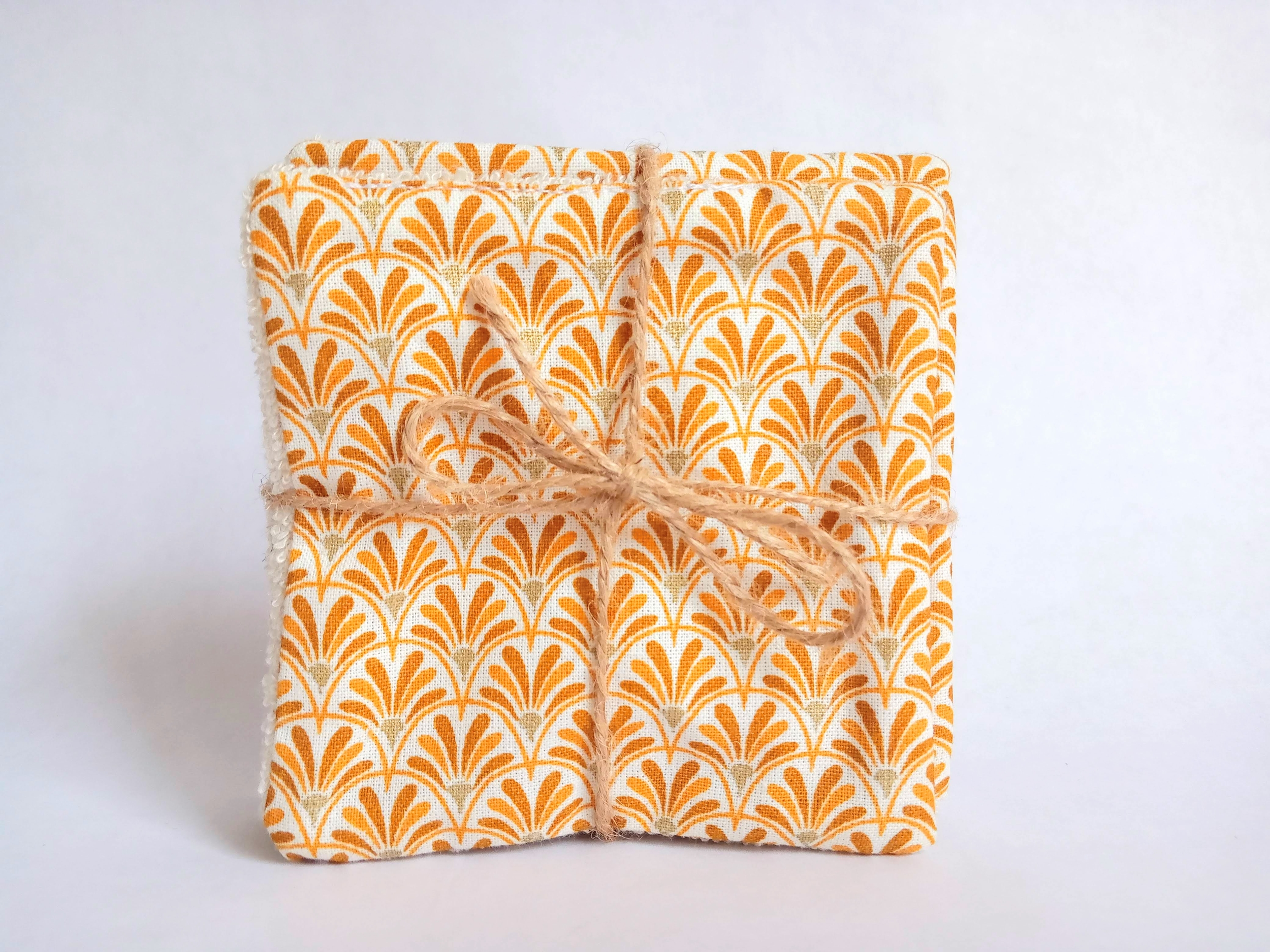 Lingettes démaquillantes lavables en bambou et coton Oeko-tex aux motifs  japonais