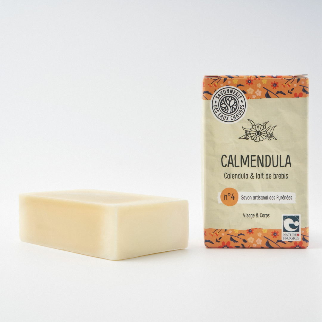 SAVON DOUCEUR AU CALENDULA / MAMAN ET BÉBÉ / SAPONIFIÉ A FROID / BIO / 100G