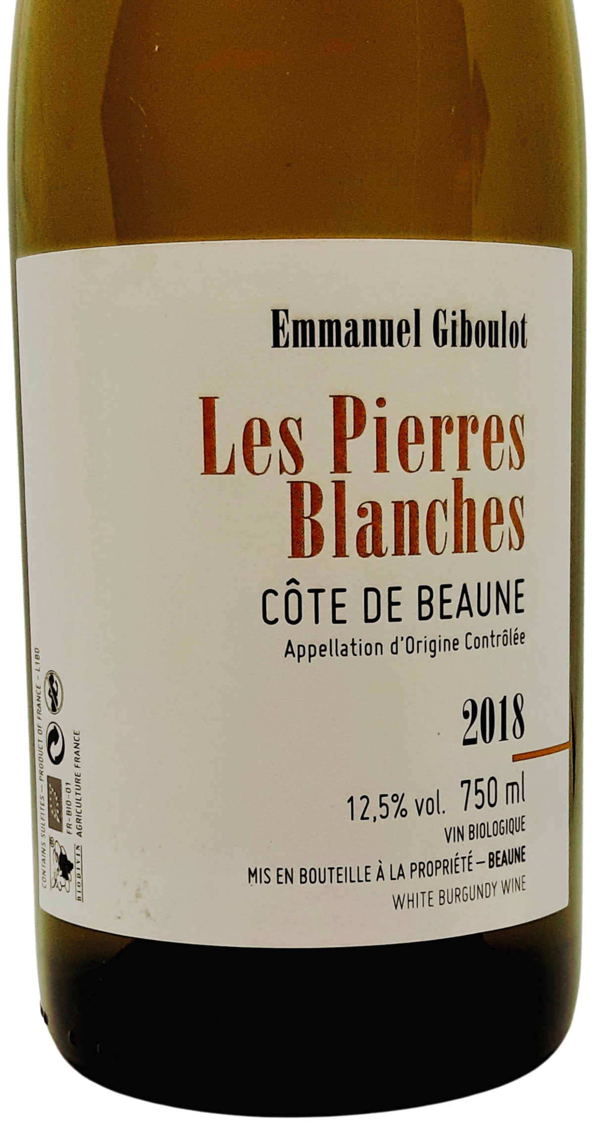 Côte de Beaune Les Pierres Blanches 2018