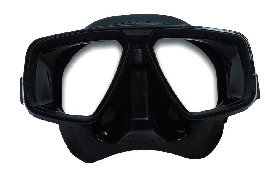 Masque de plongée LOOK noir avec des verres progressifs