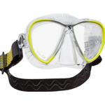 scubapro synergy twin jaune à la vue avec des verres progressifs