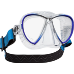 scubapro synergy twin bleu à la vue avec des verres progressifs
