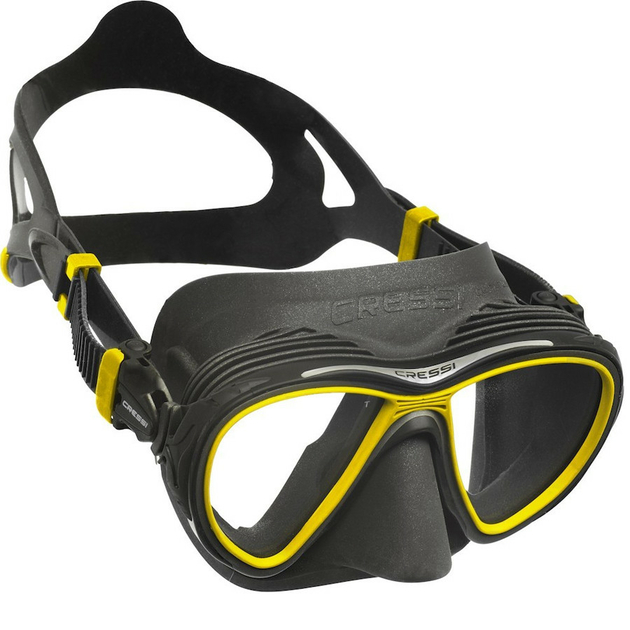 Masque Plongée Cressi Nano Noir/Homme S - Double Lentille Silicone