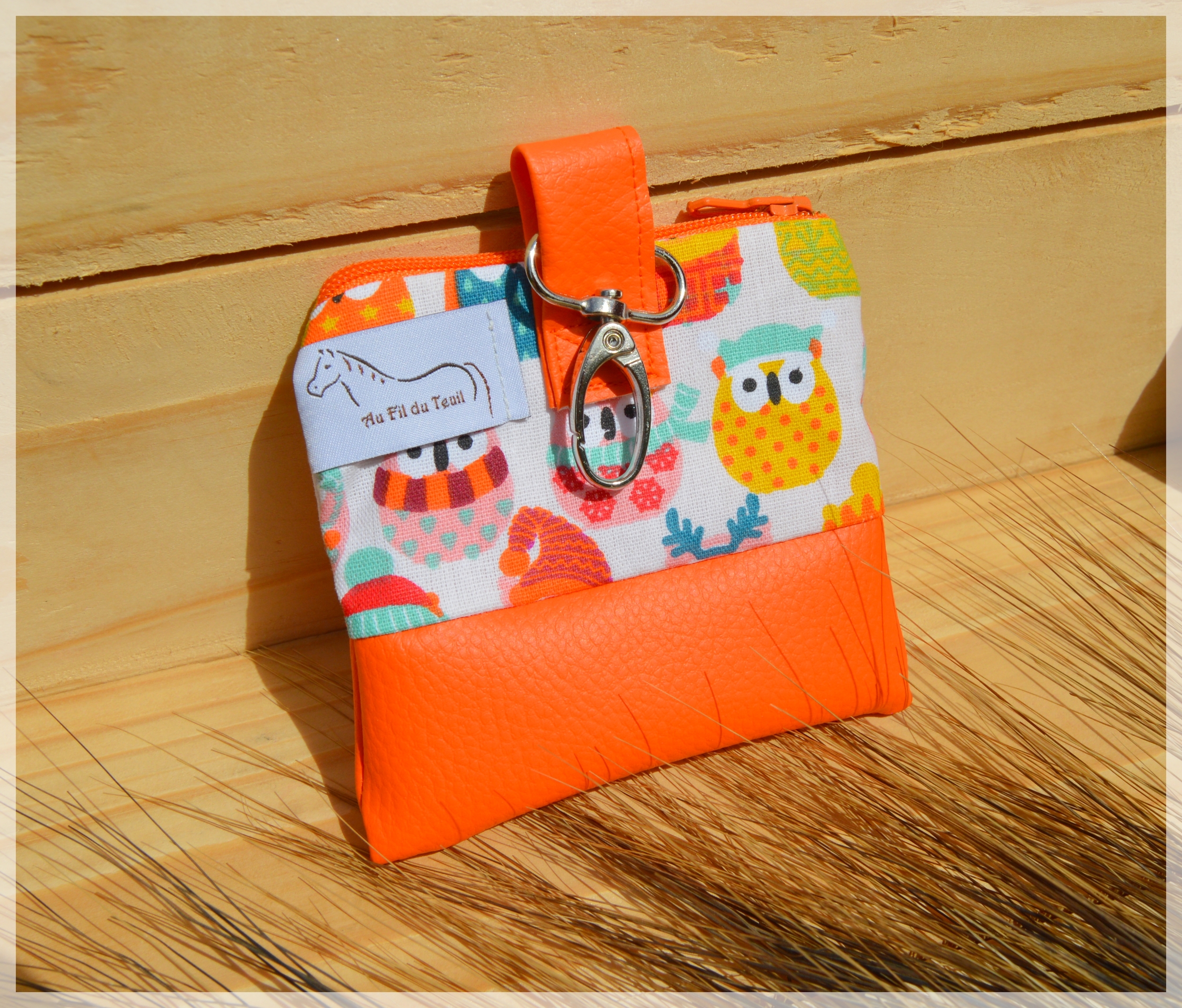 pochette chouettes orange 2