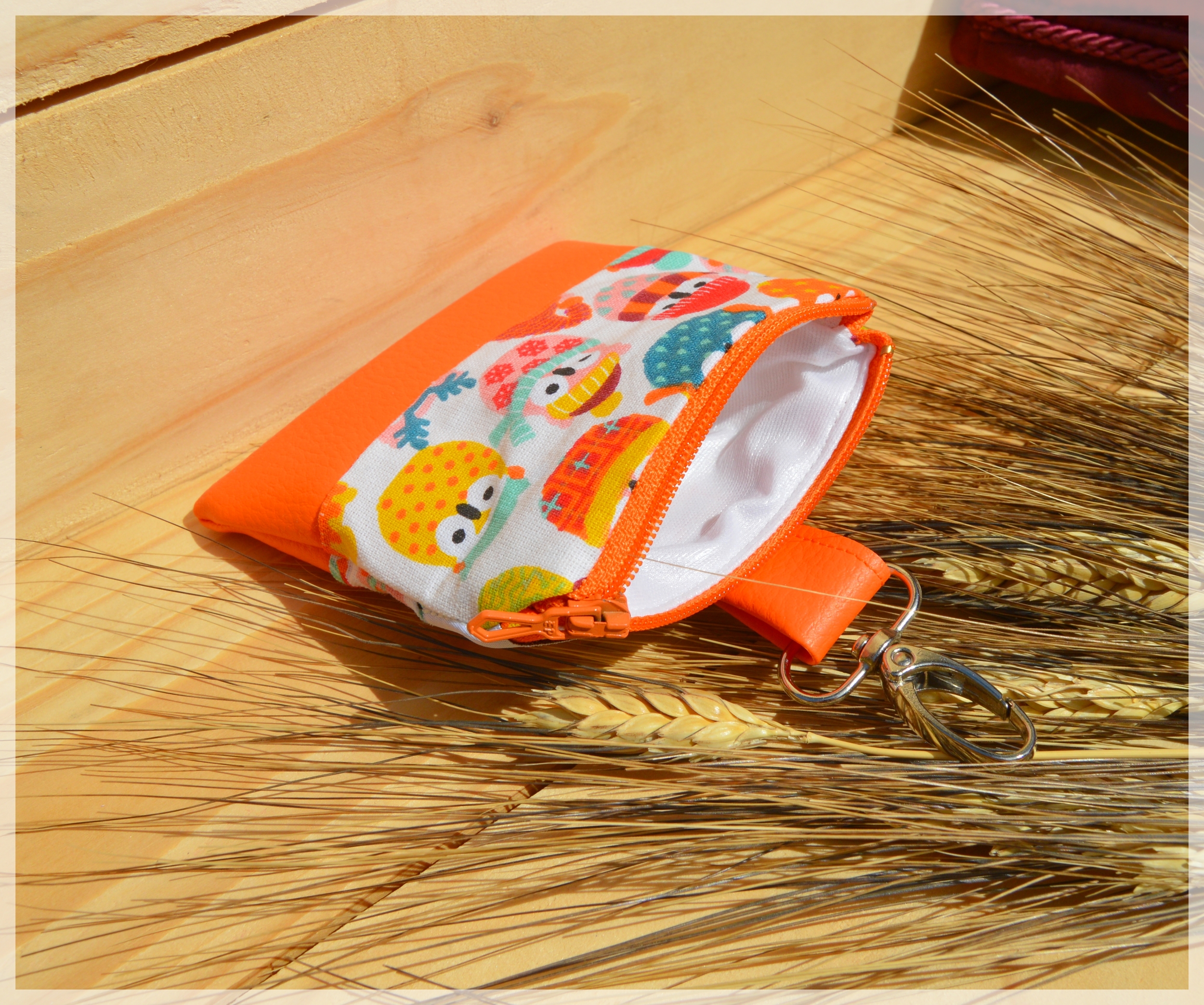 pochette chouettes oranges 3