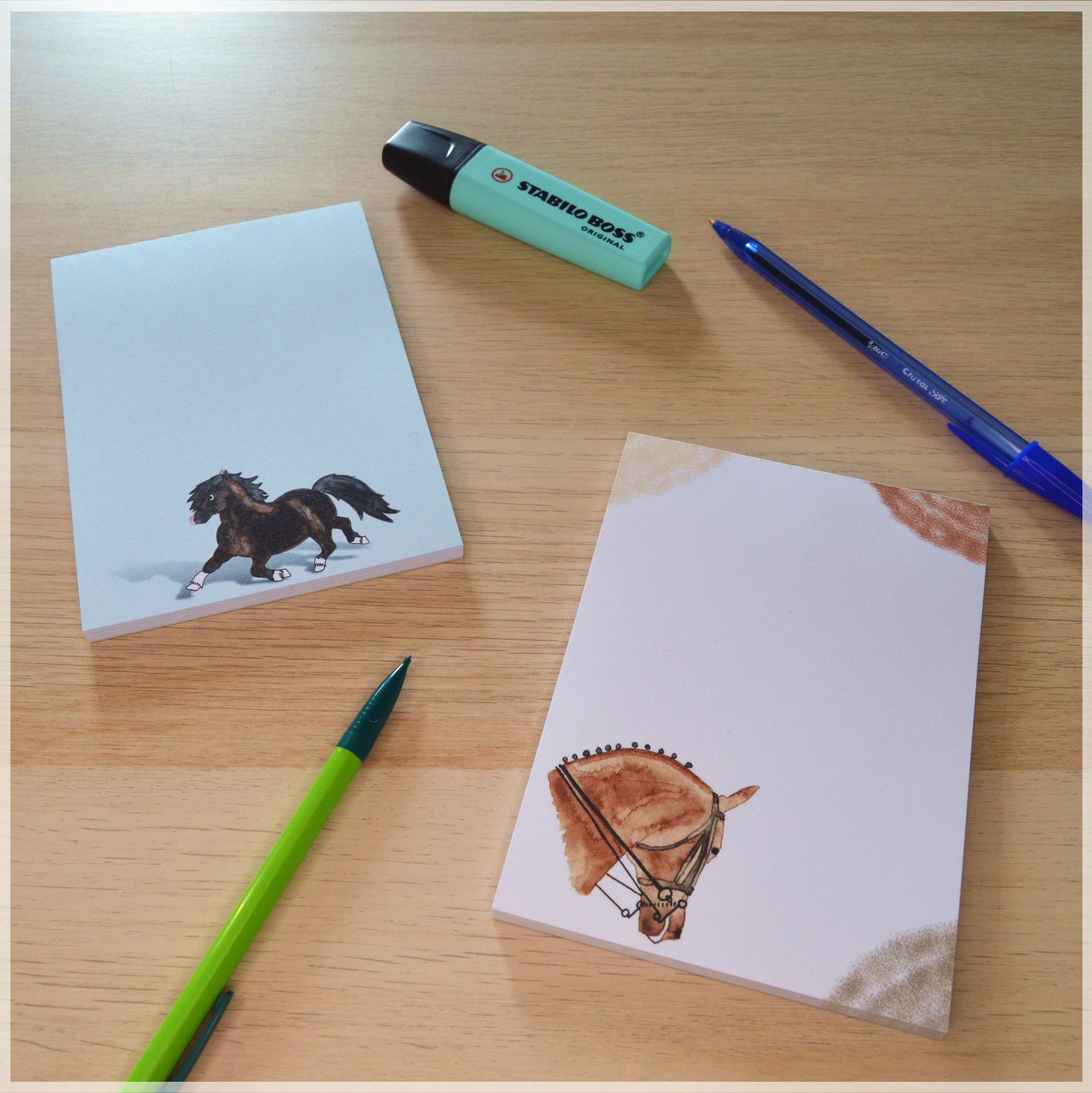 Blocs notes Dress et Poney bord