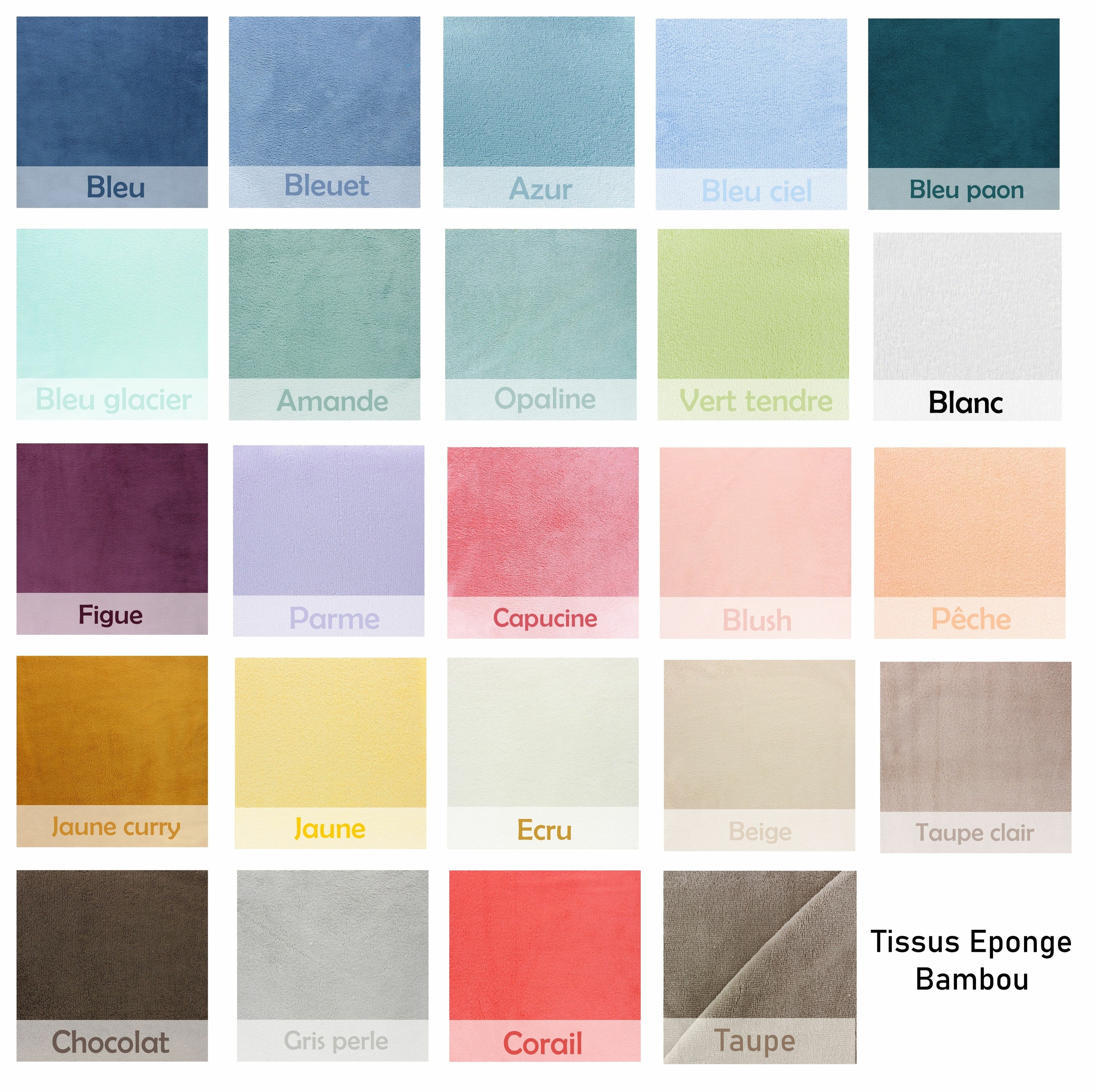 Eponge Bambou couleurs