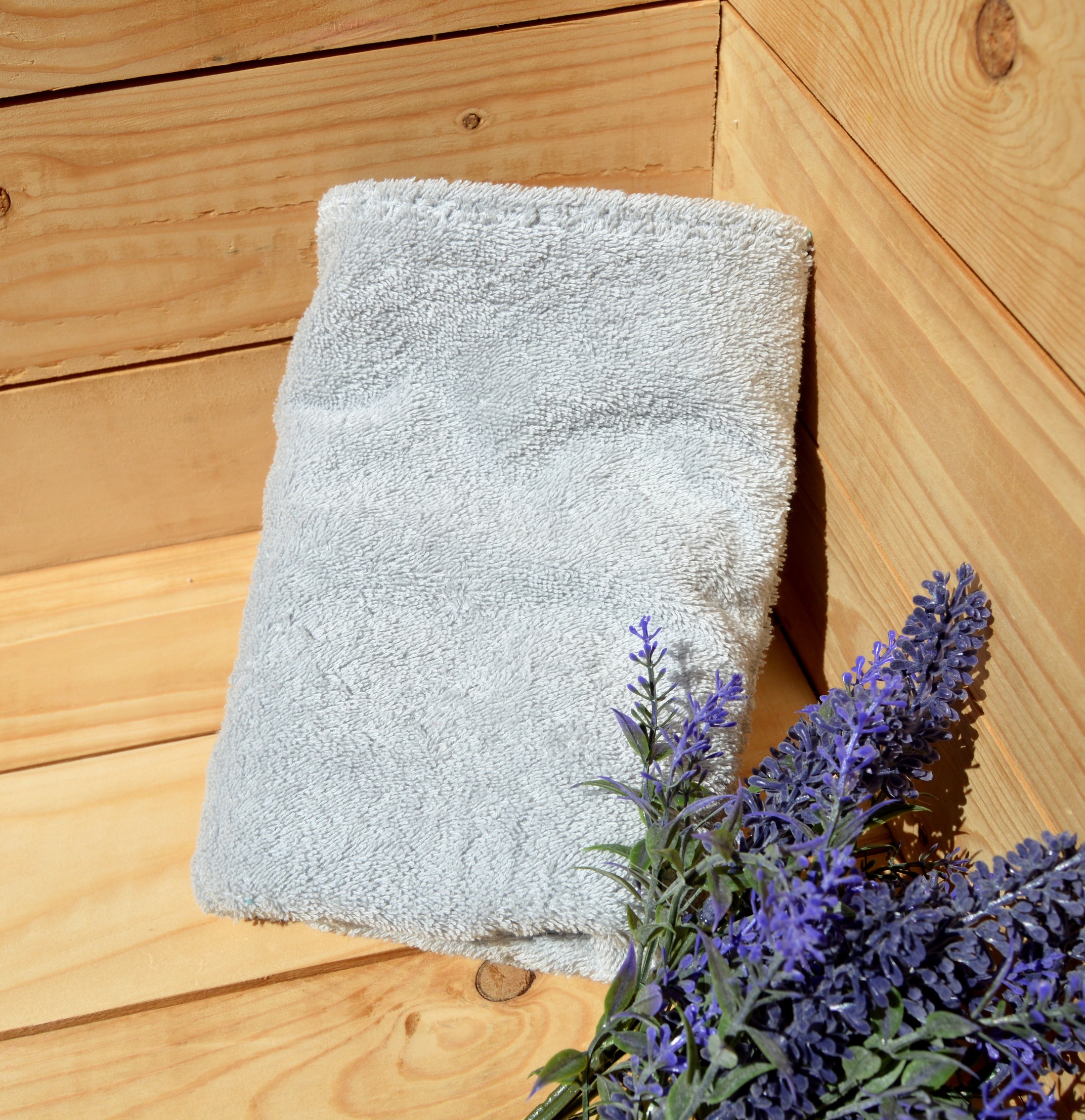 Gris perle grande serviette