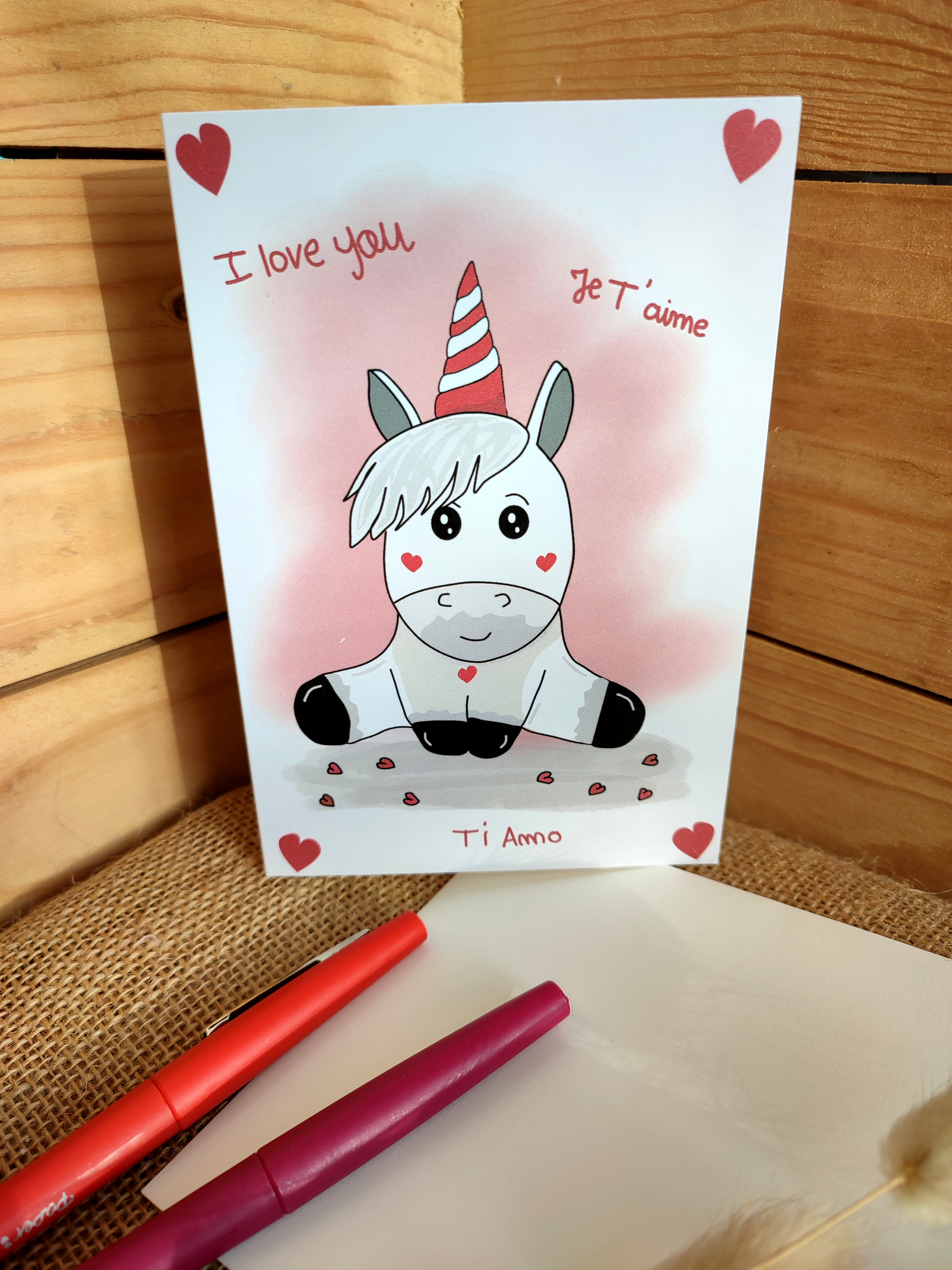 Carte Valentin face