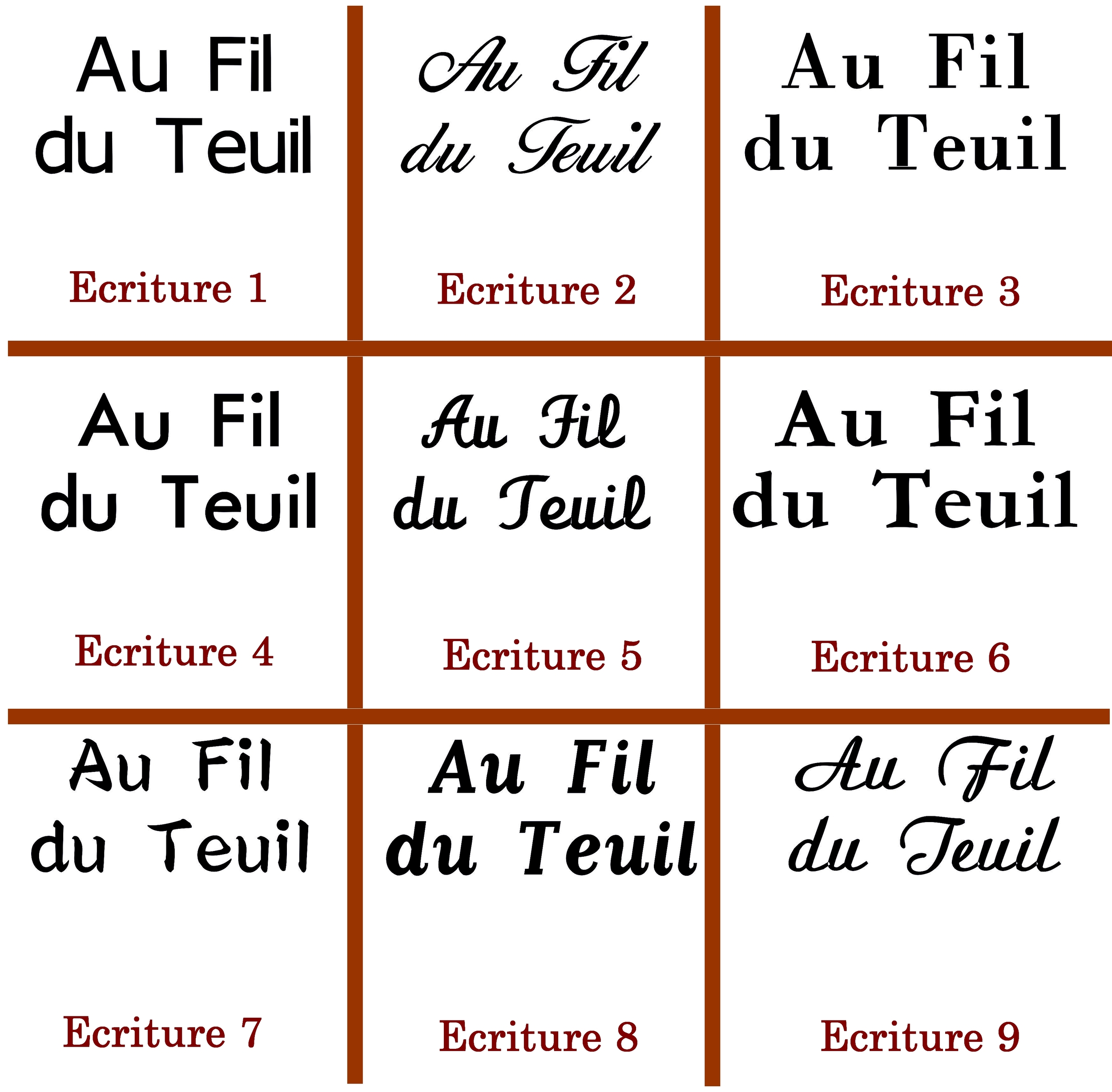 Affiche écritures