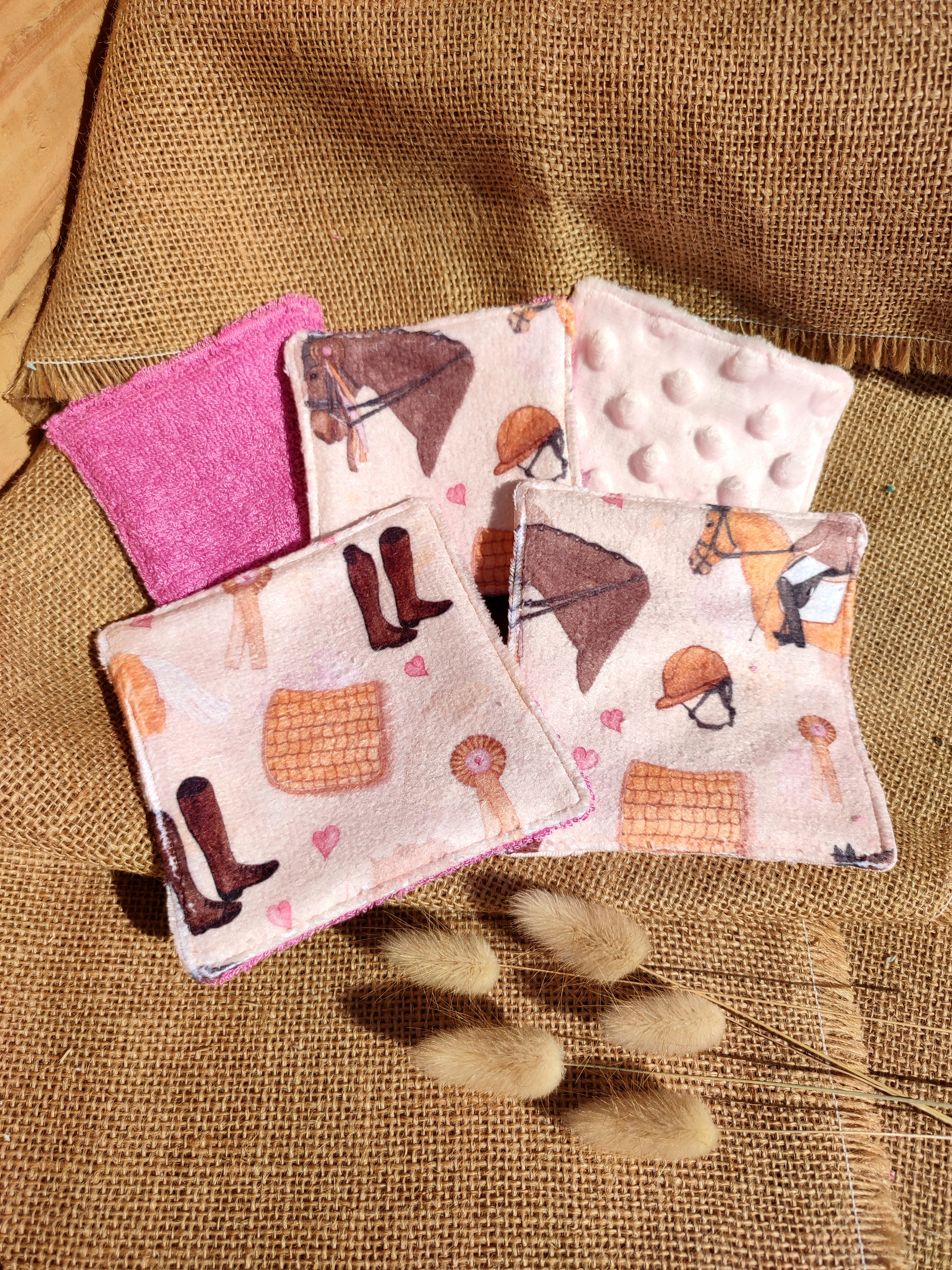 Lot 5 lingettes lavables