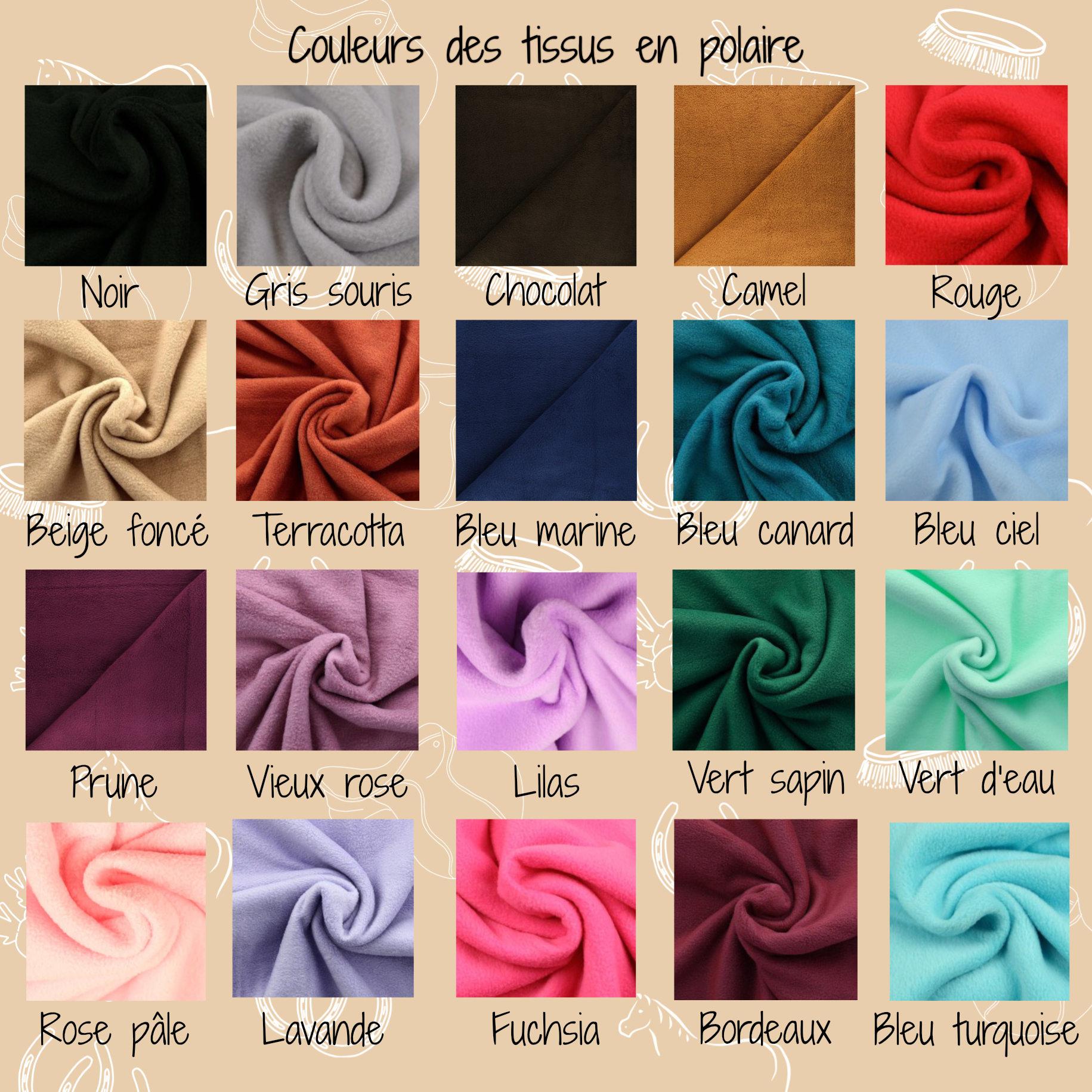 couleurs tissus polaire