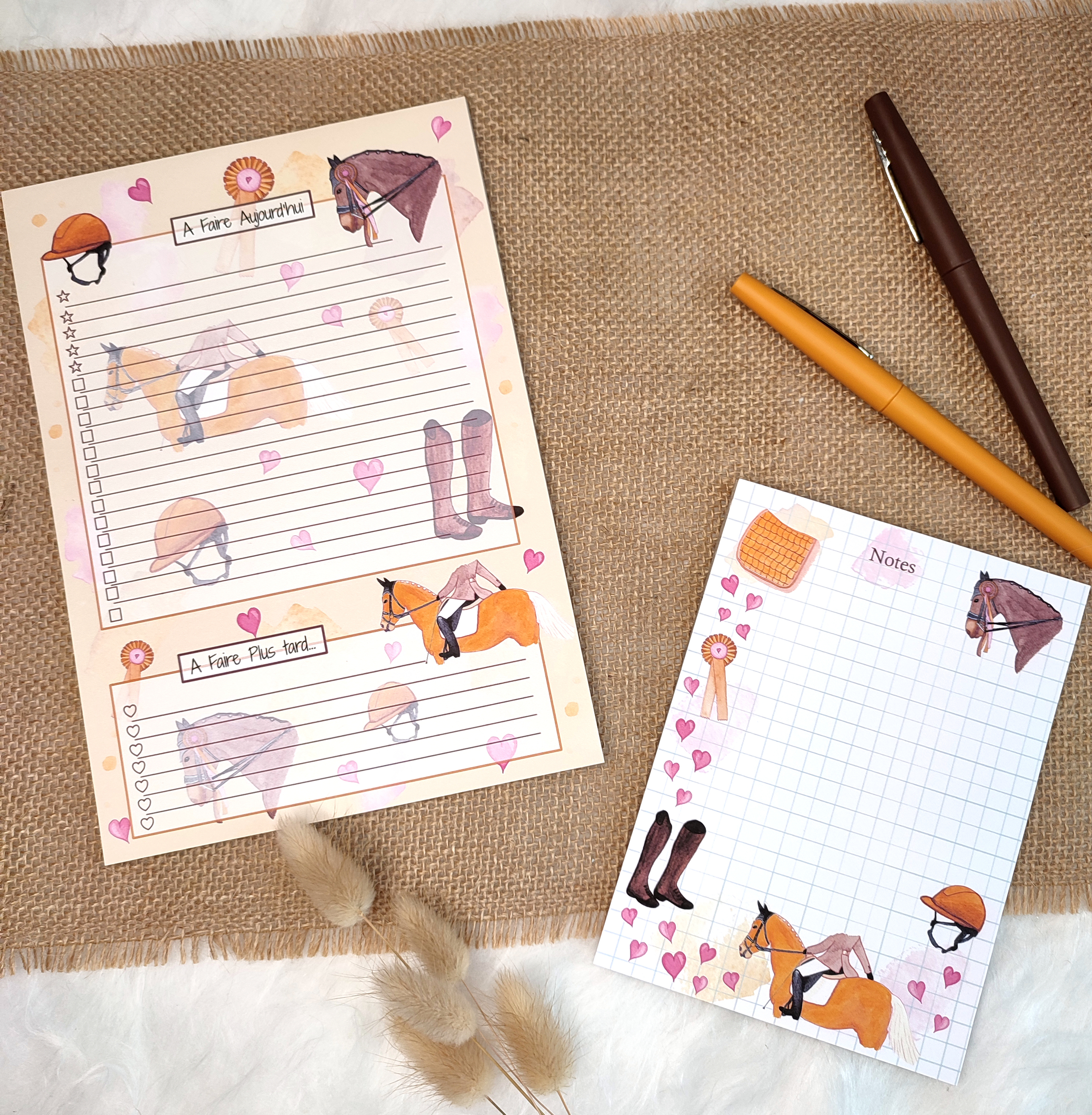 bloc notes liste à faire photo gang de poneys réduit