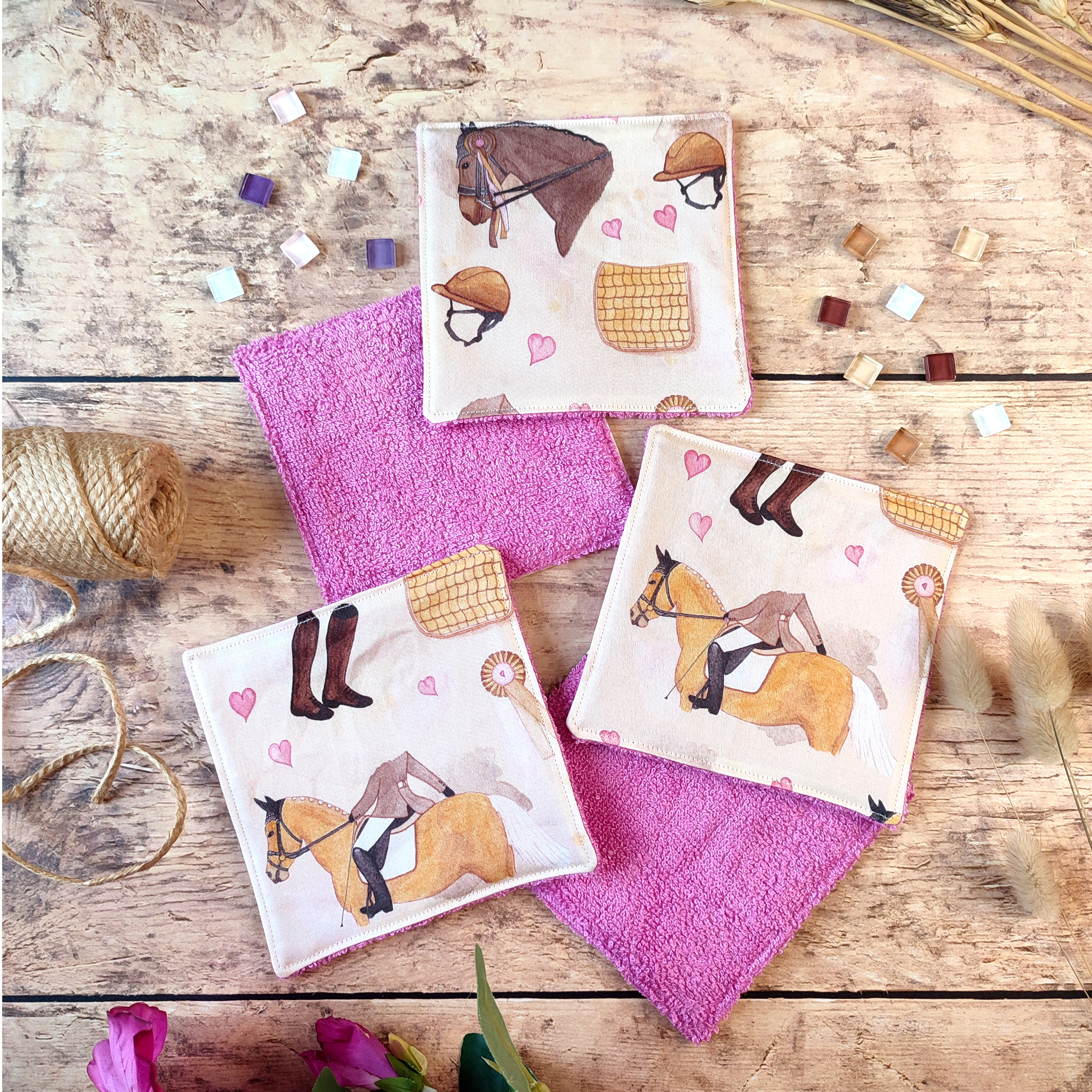 lingettes lavables coton carré réduit