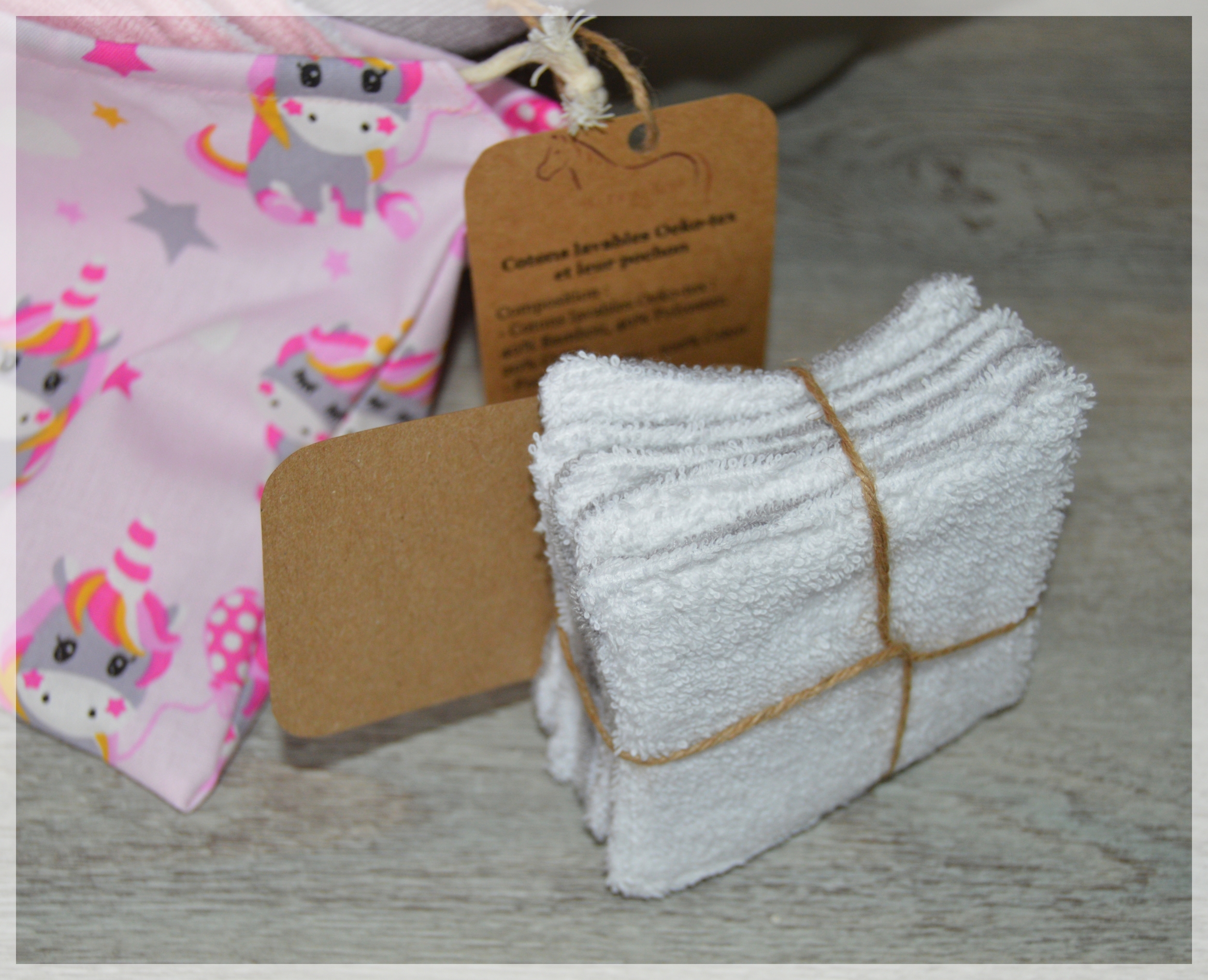 Lingettes gris blanc