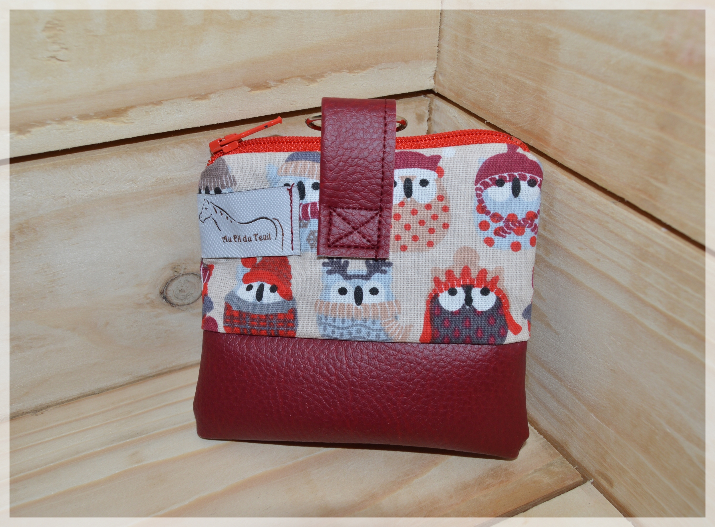 pochette friandises chouettes rouges 2