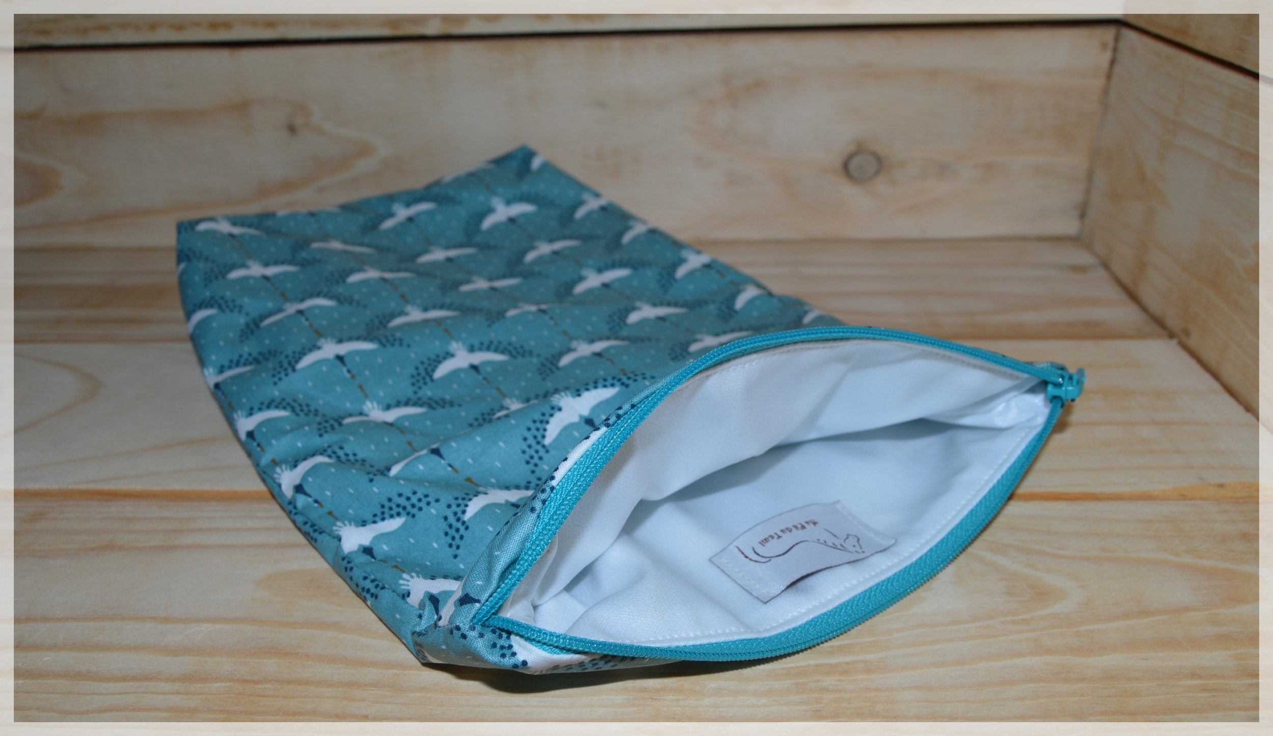 pochette cavalier Grues bleues 2
