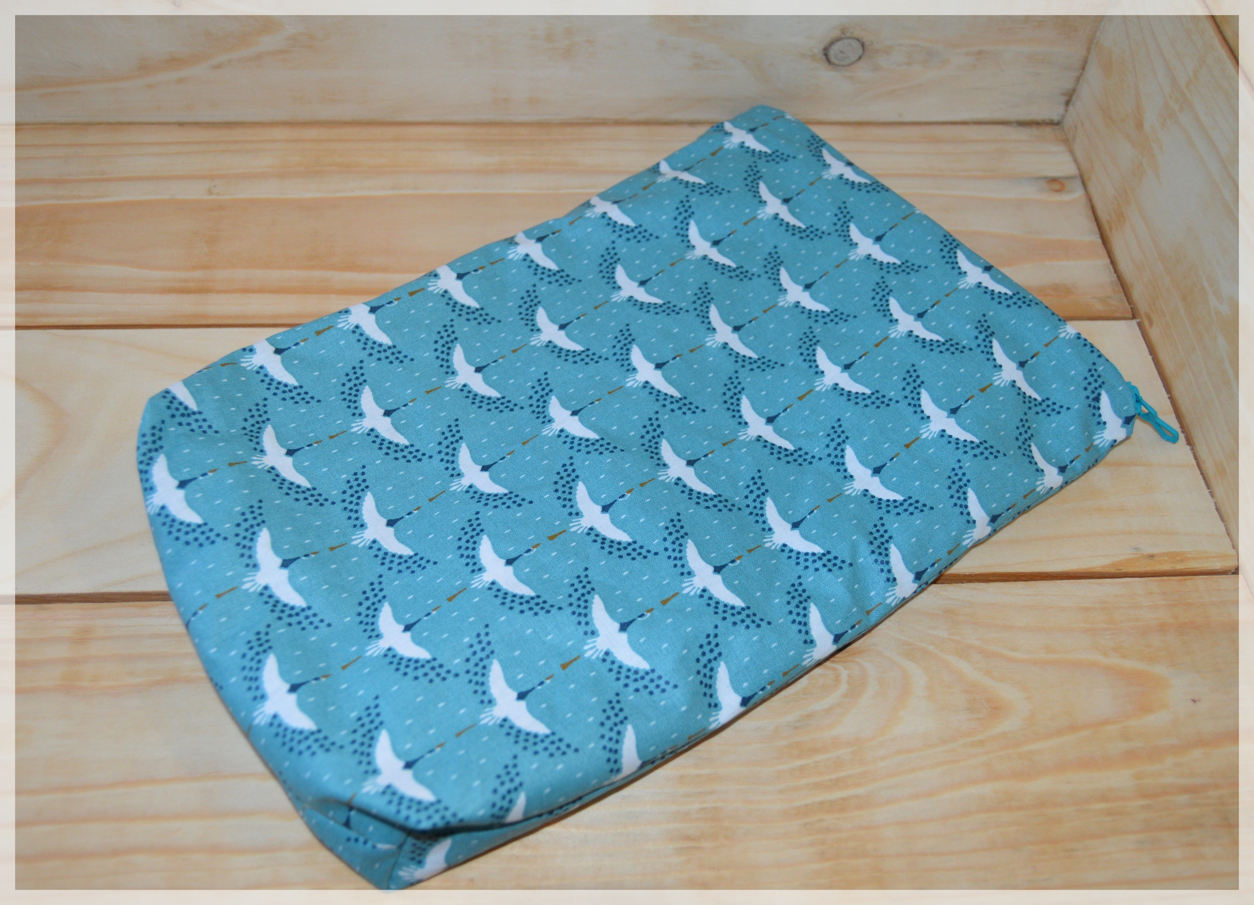 pochette cavalier Grues bleues 1