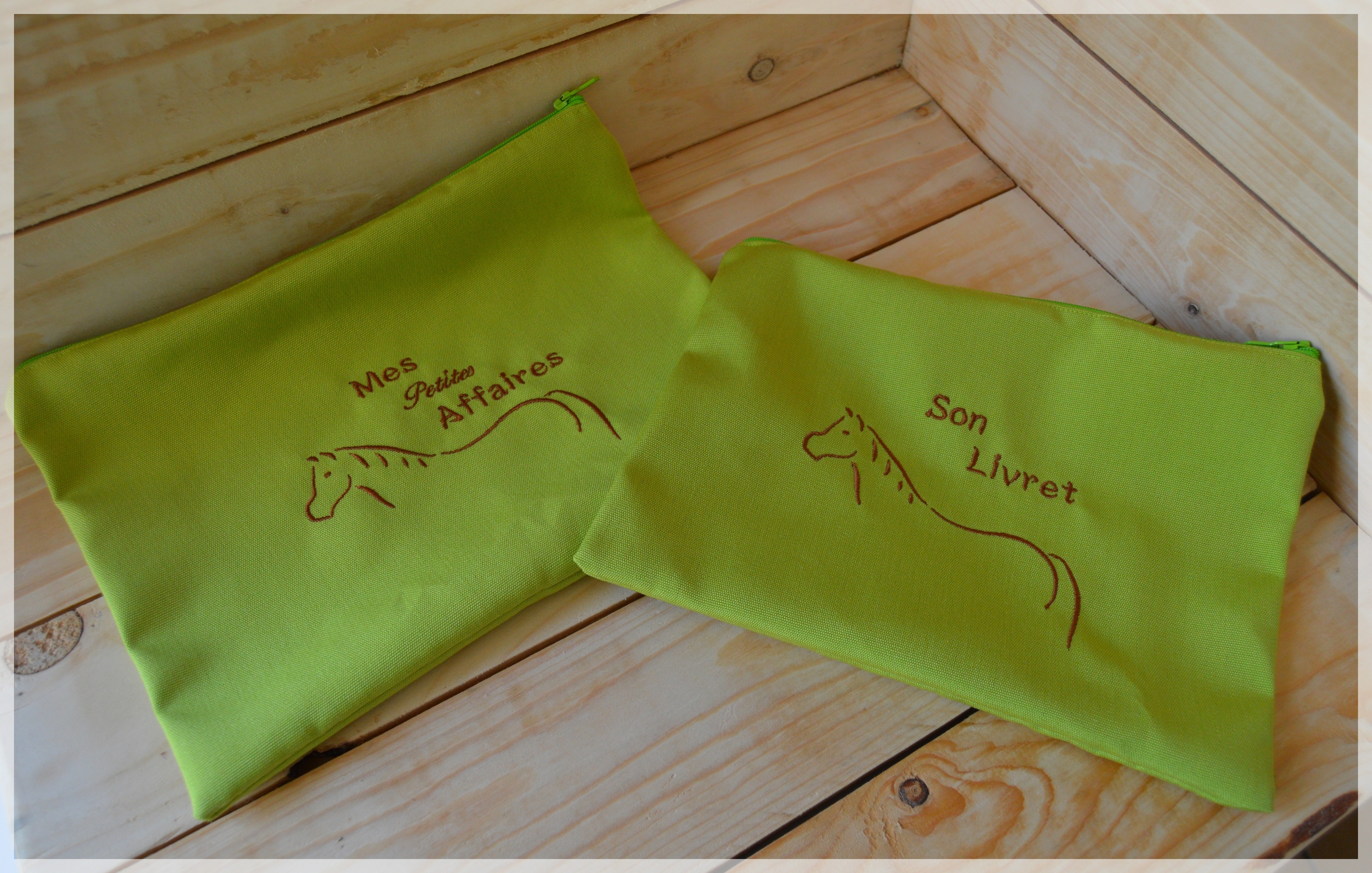 2 pochettes pistache chocolat